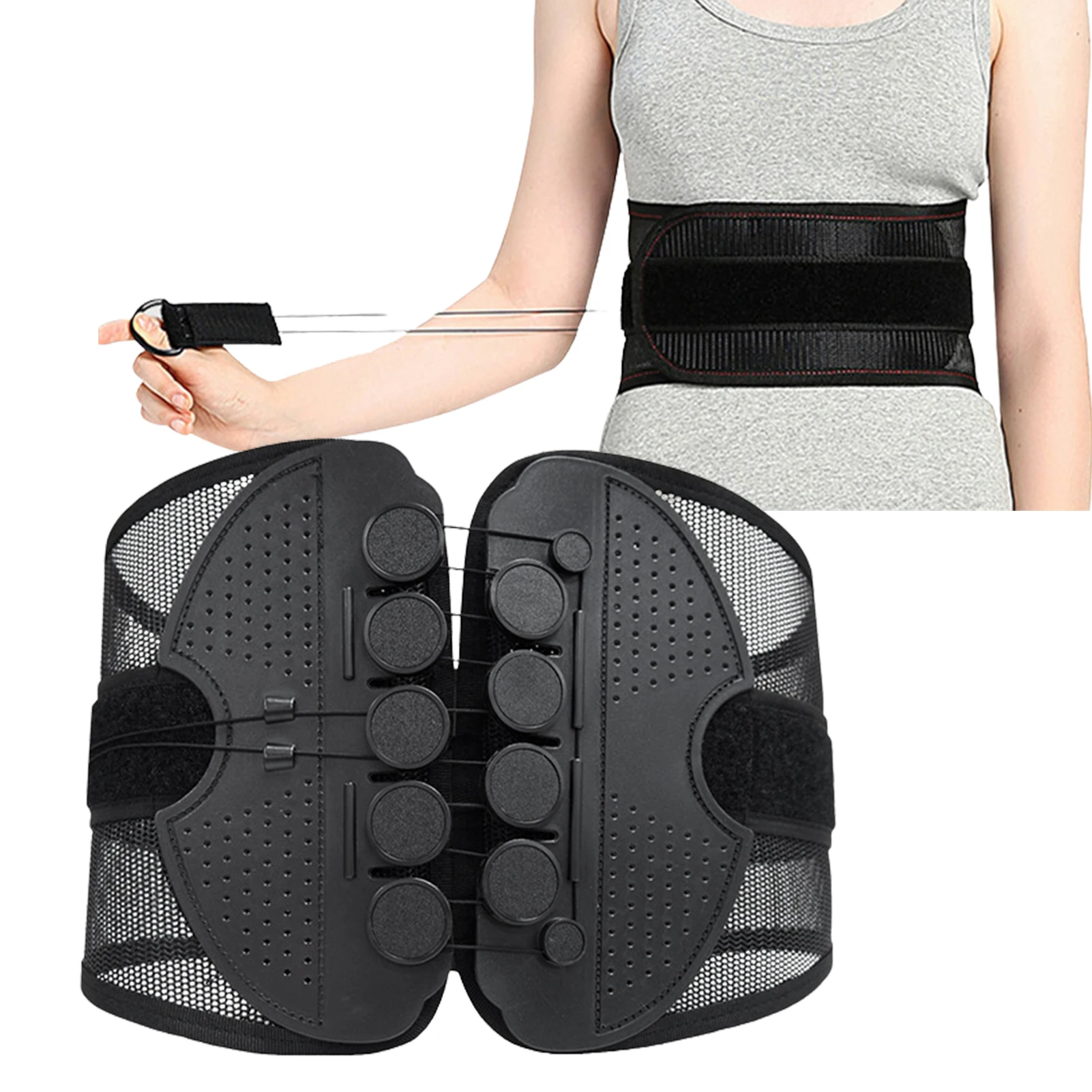 Adjustable Orthopedic Corset Back Support Belt Men Back Brace Belt Back Braces For Lower Protection Spine Gym Accessories