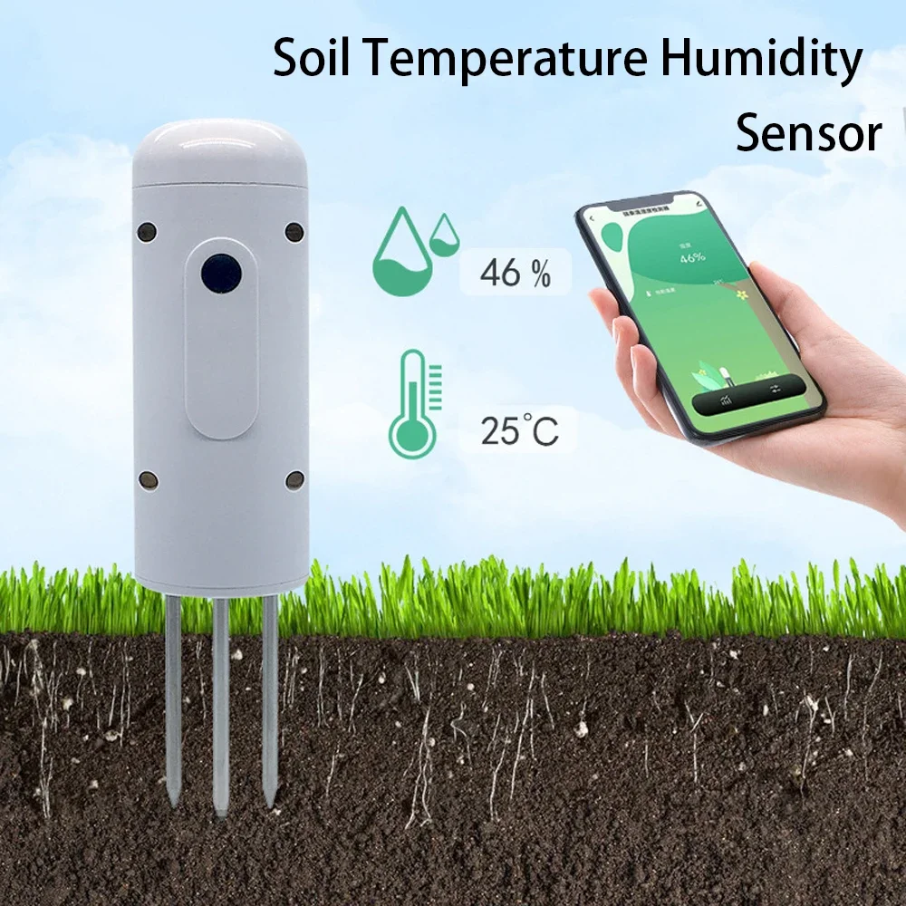 Tuya Zigbee Smart Soil Tester Temperature and Humidity Meter Waterproof Thermohygrometer Garden Automation Irrigation Detector