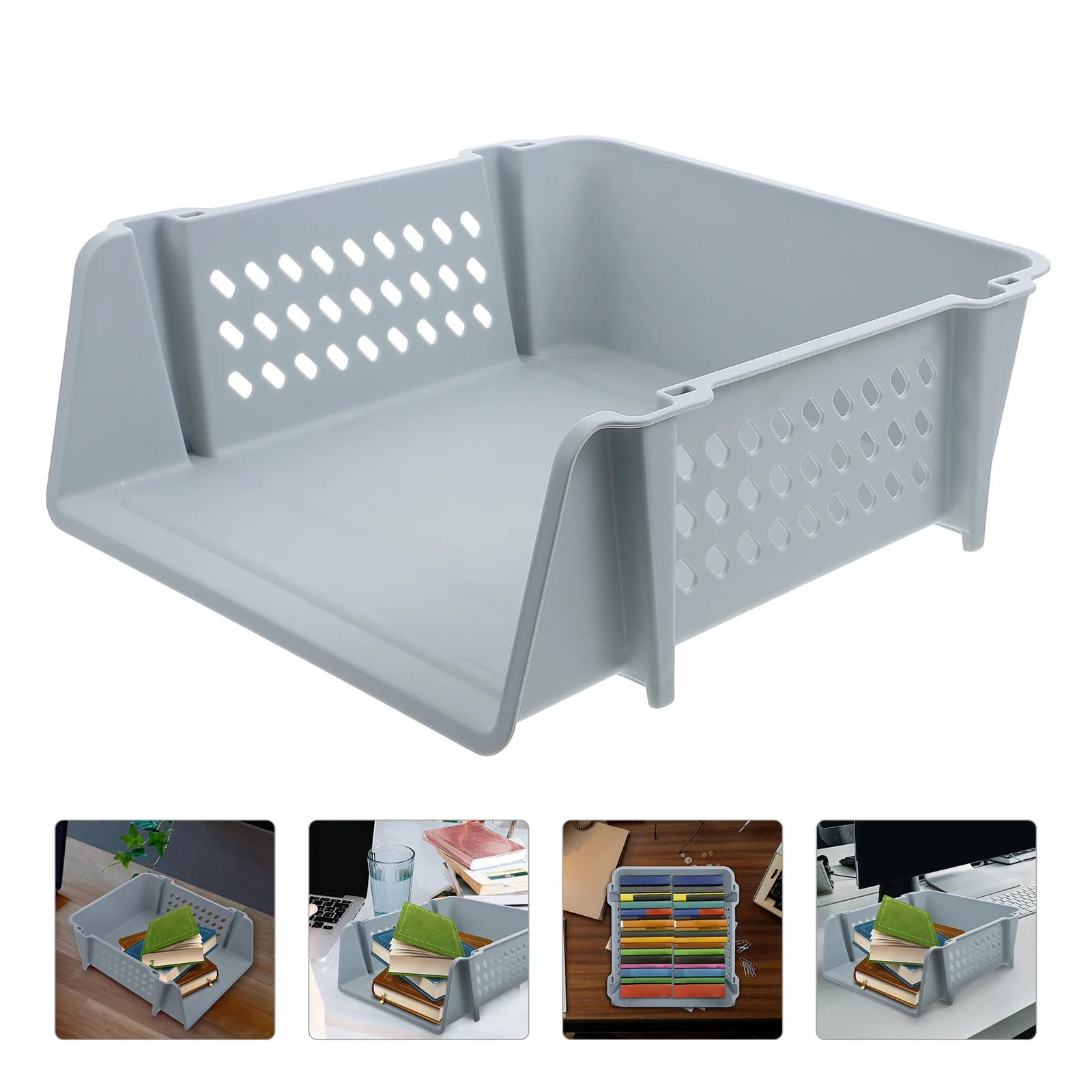 

Multi-Function Stackable Storage Rack Plastic Desktop Organizer Sundries Holder Stationery Jewelry Office Supplies