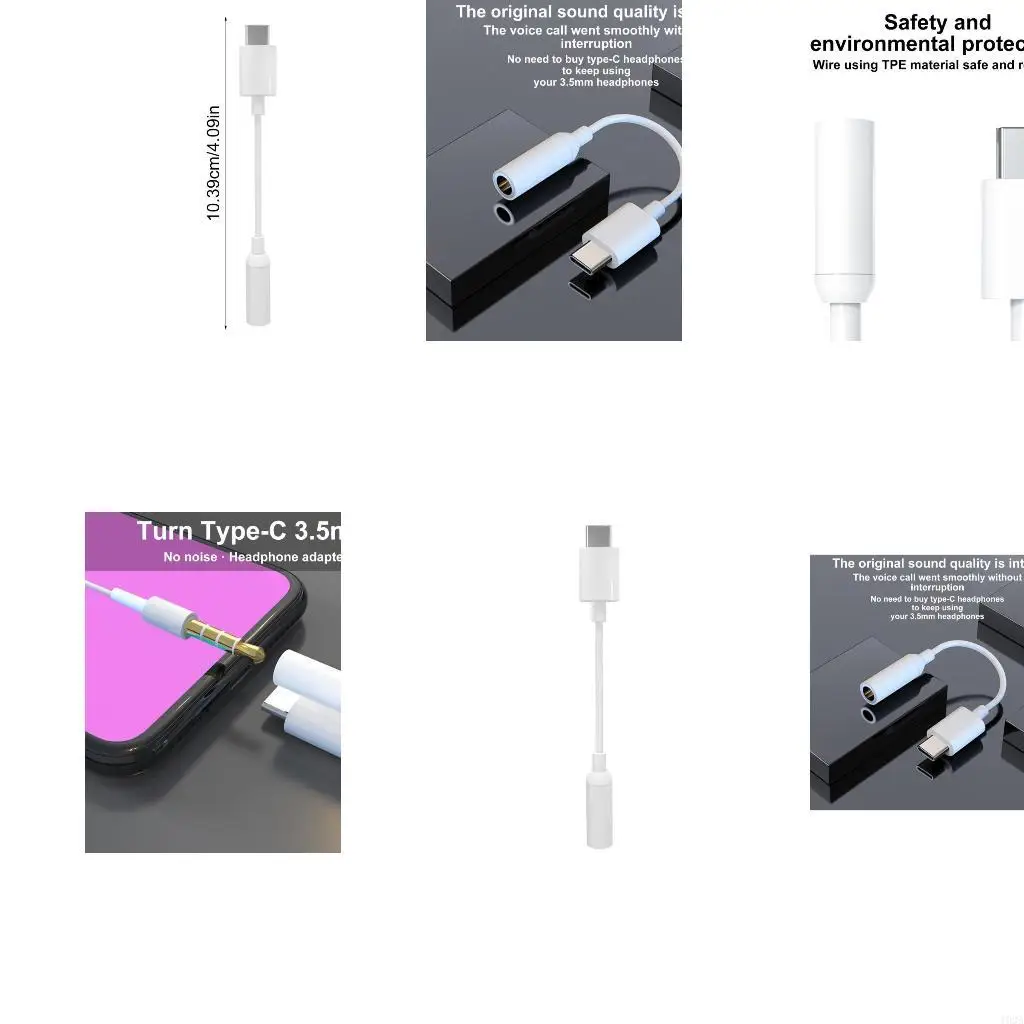 193A USB C to 3.5mm Headphones Adapter Converters Cable for Tablets Phone Laptops