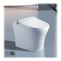 High Quality Foot Sensor Heated Seat Luxury Automatic Intelligent Cupc Etl Certified Smart Toilet With Controls for Bathroom