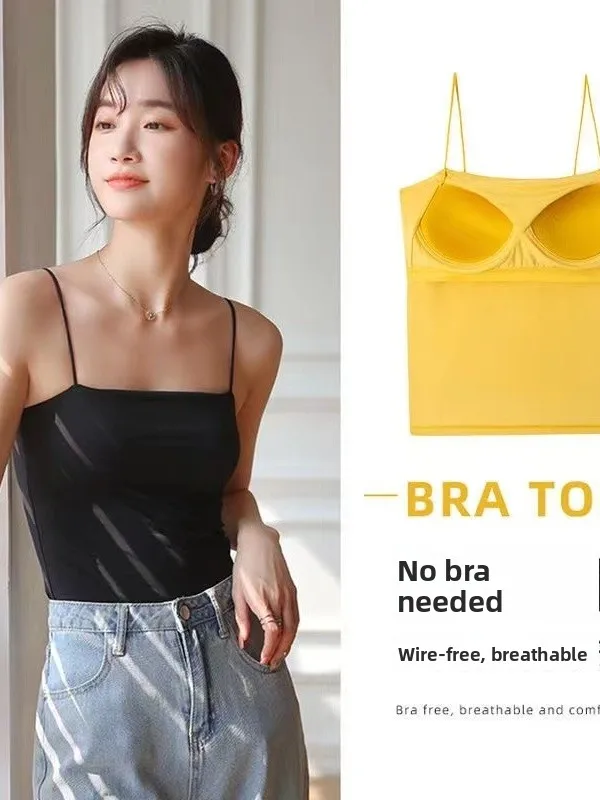 

Victoria Sle One-Piece Sexy Strapl Bra Vest Inteated Internet Celebri Alluring Bal Tube Top with Chest Pad Unde...