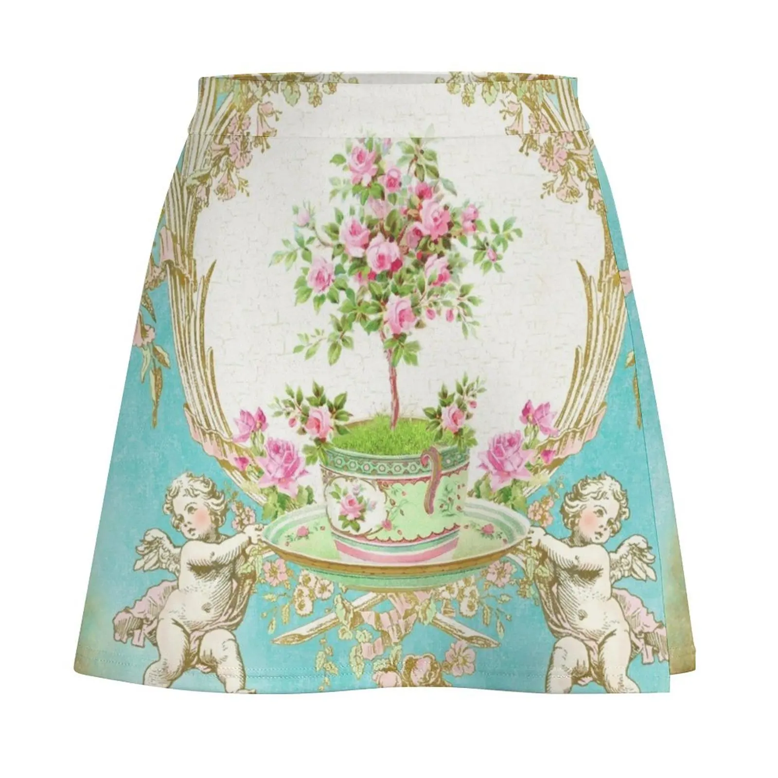 French Baroque Patisserie Tea Mini Skirt luxury women's skirt skorts for women Mini Skirt