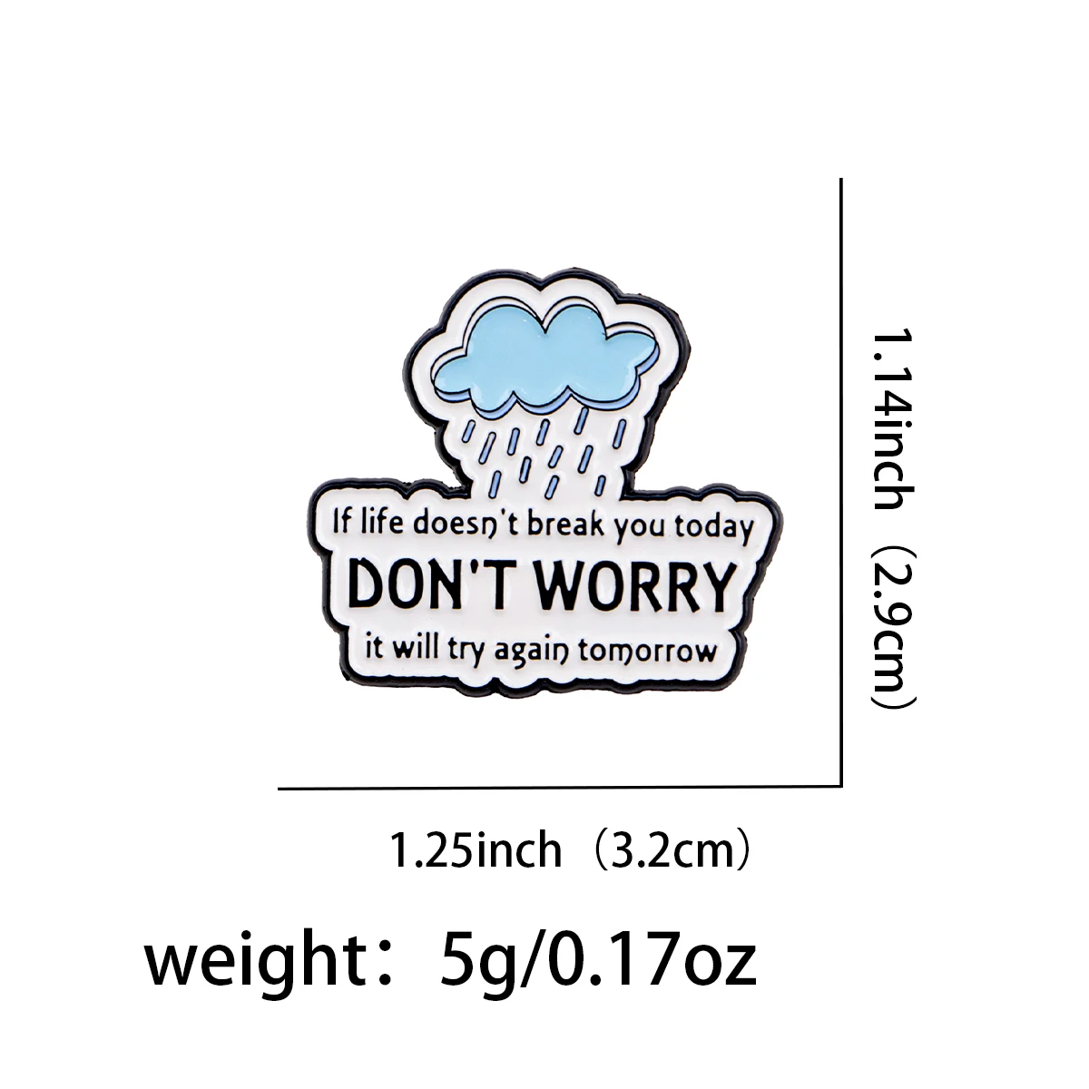 Raining Enamel Pin Humorous Quotes Brooch Pines Lapel Pins Badge on Backpack Clothing Accessories Fashion Jewelry Friends Gifts