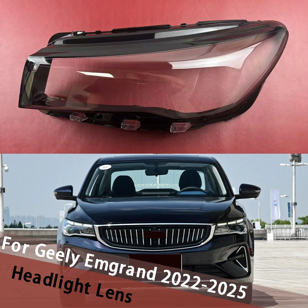 

For Geely Emgrand 2022-2025 Headlamp Shell Transparent Lampshade Case Lens Plexiglass Headlight Cover Shade Head Light Housing