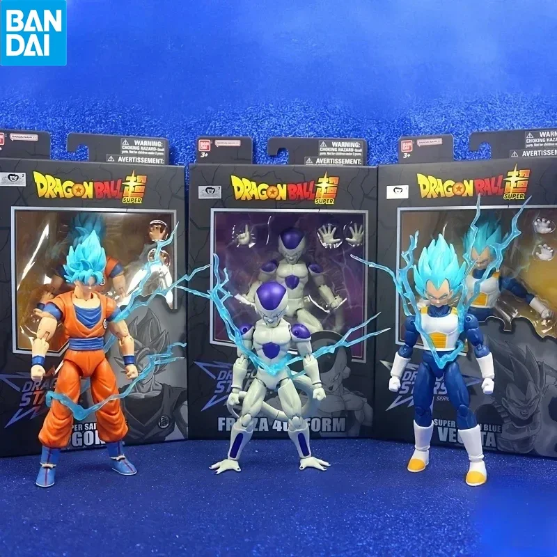 Bandai Genuine Dragon Ball Super Dragon Star Super Saiyan Son Goku Vegeta Frieza 4th Form Collection Model Toy Boy Birthday Gift