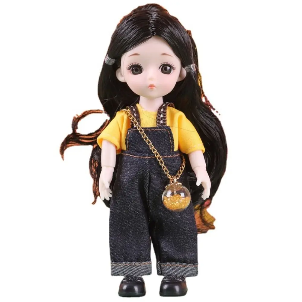 DIY Toy with Clothes BJD Dolls 13 Movable Joints PVC Simulated Eye Hinge Doll 3D Eye Enamel Removable Joints Doll Children Toys