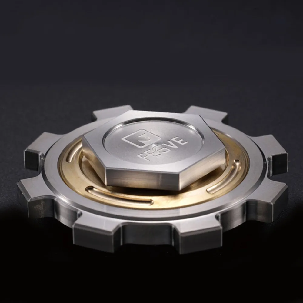 Fegve edc samsara fidget spinner titânio latão aço inoxidável fidget spinners ansiedade alívio gadgets brinquedos fidget