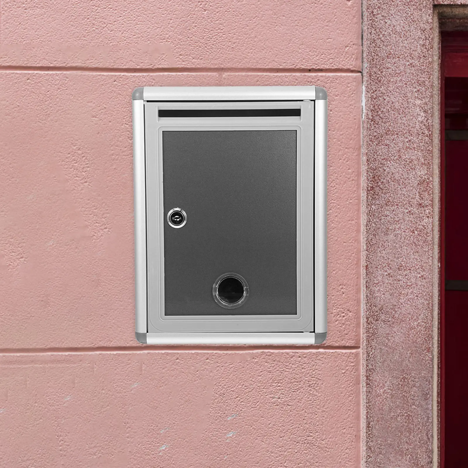 Sturdy Lockable Wall Mounted Metal Box for Suggestions Donations Ballots Feedback Secure Public Office School Business Use
