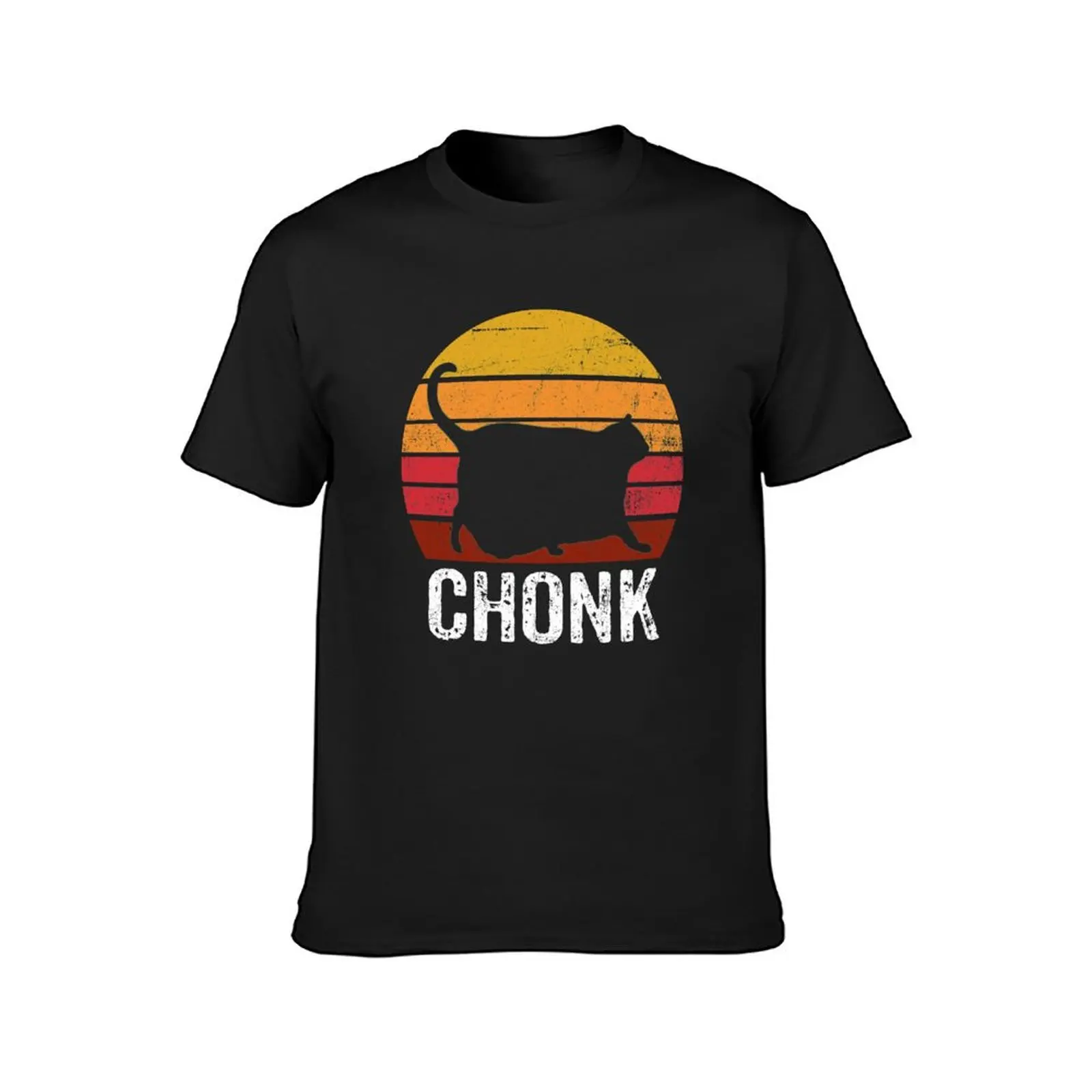 Chonk Cat Retro Vintage T-Shirt anime clothes boys animal print plain summer clothes mens funny t shirts