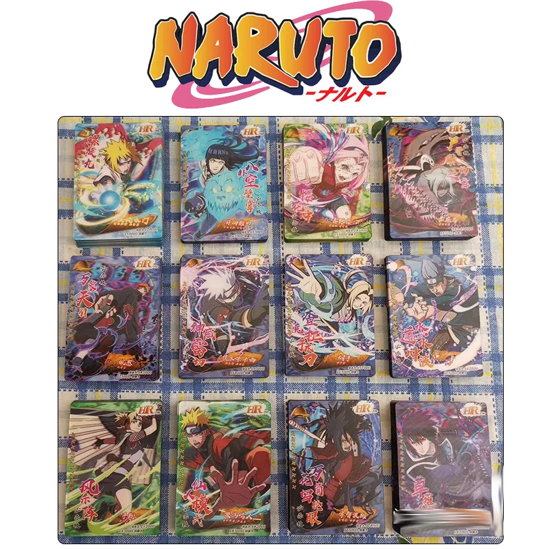 

Naruto Hr Series Hyuuga Hinata Kakashi Uchiha Madara Anime Characters Rare Collection Flash Card Cartoon Toys Christmas Gift