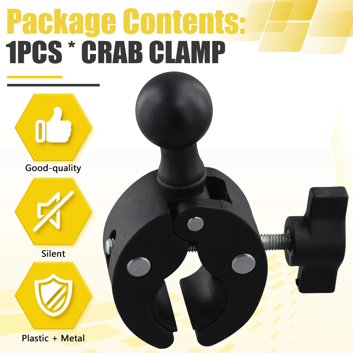 AAA87 Bicycle Universal Crab Clamp for GoPro DJI Sports Camera for Handlebar Clamp Motorcycle Riding Bracker