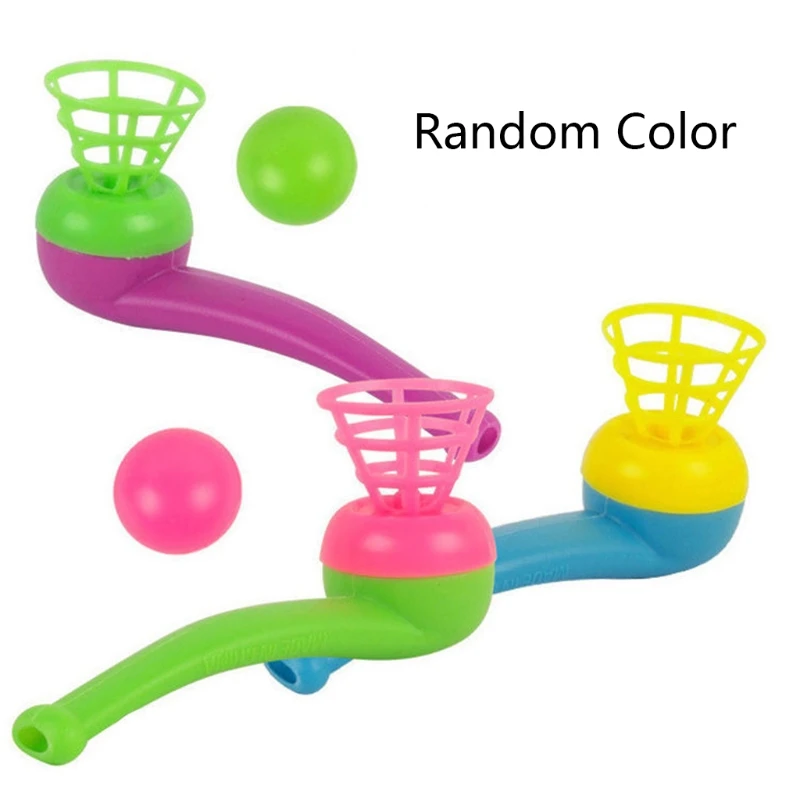 Tubo de sopro brinquedo bola jogo desenvolvimento cérebro brinquedo do bebê flutuante bola para crianças treinamento muscular educacional pré-escolar