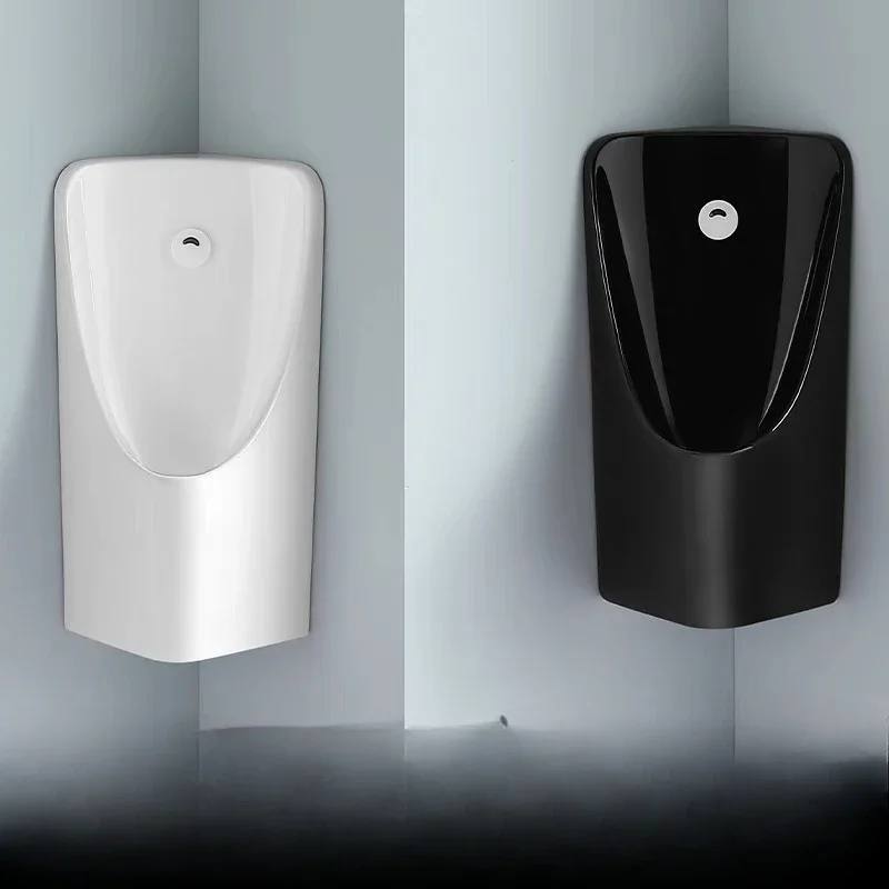 Triangular urinal wall-mounted integrated induction ceramic men's urinal