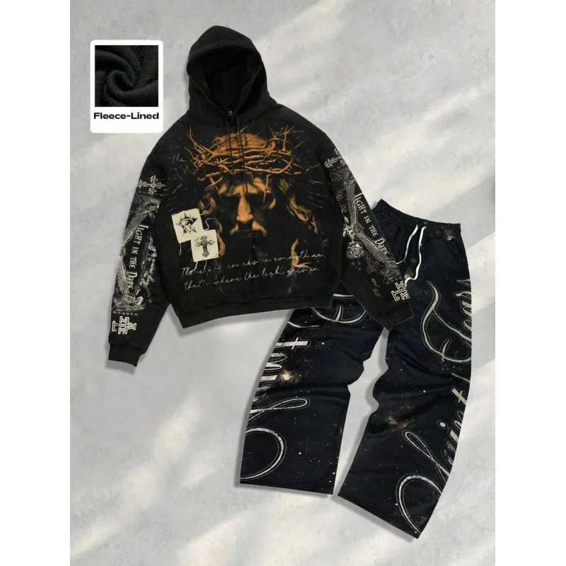 

Худи с принтом, унисекс, с цветочным узором, комфортный крой, весна-осень, повседневная уличная одежда