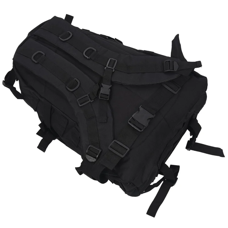 TEXU 2X Outdoor 40L 600D Wasserdichter Oxford-Stoff Militärrucksack Rucksack Tasche ACU Camouflage Sporttasche Schwarz