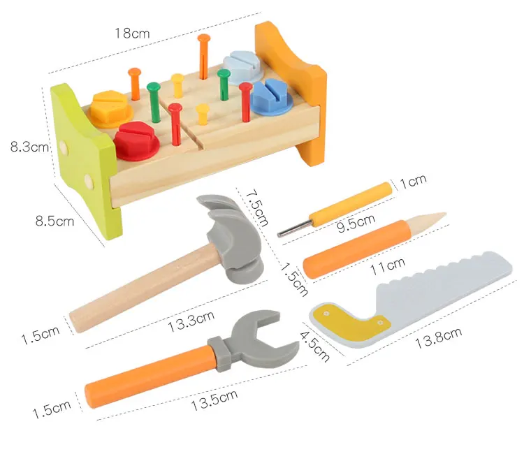 Kids Tool Bench Workshop Werkbank Bouw Speelgoed Voor Kinderen Educatief Voorschoolse Leren Montessori Speelgoed Leren Zintuiglijk Voor
