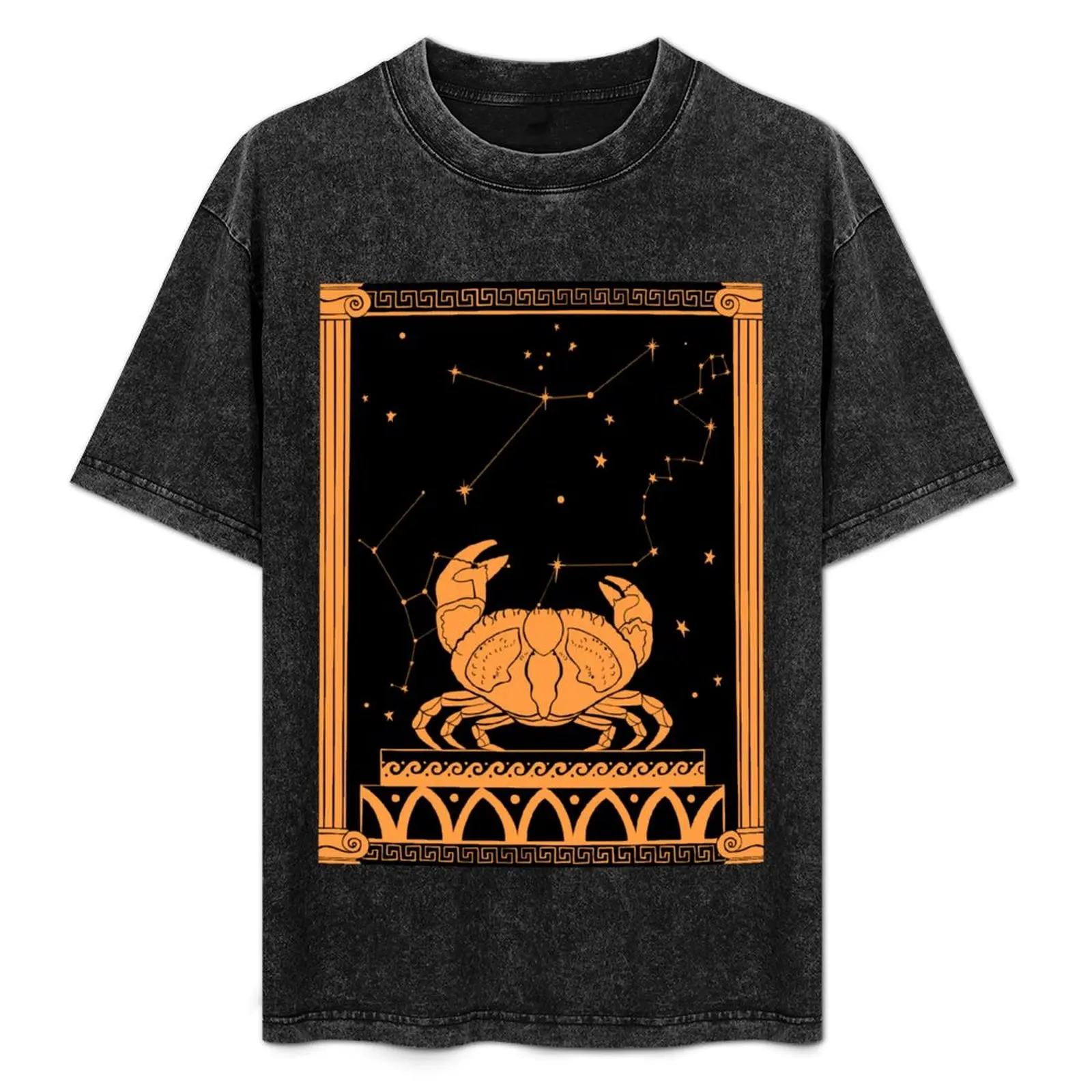 Karkinos (Cancer) Poster T-Shirt Work Basic Short Sleeve Top
