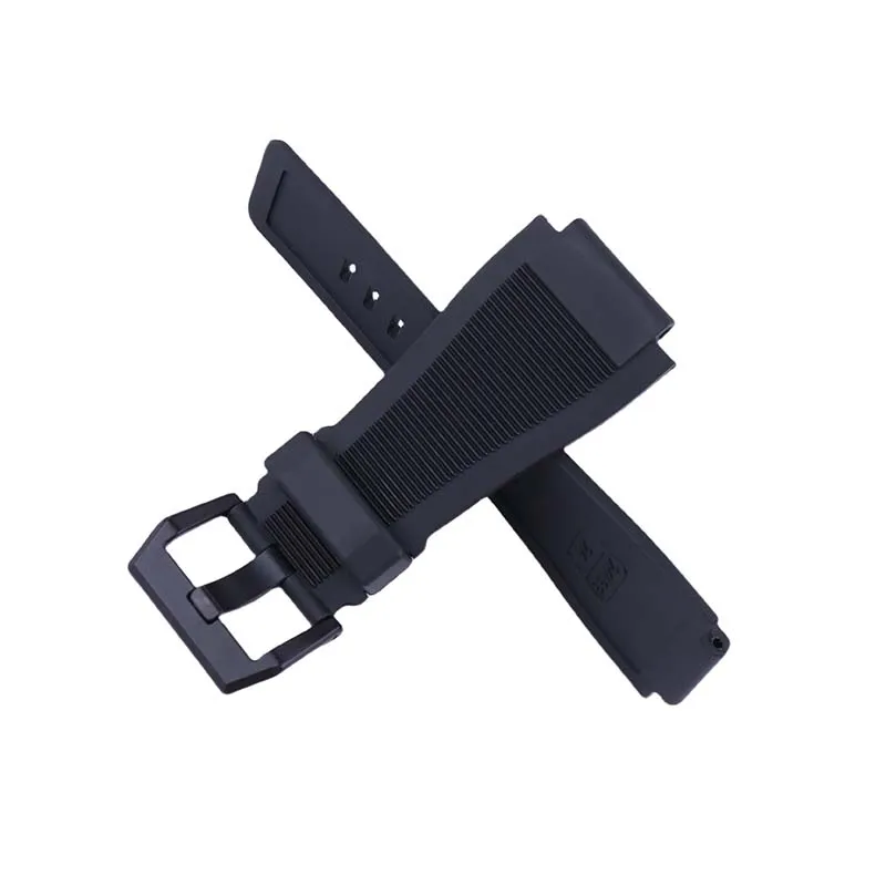 Аксессуары для ремешка для часов 34*24 мм, мягкий резиновый ремешок для часов, совместимый с Bell Ross BR01 BR03, мужской водонепроницаемый силиконовый браслет