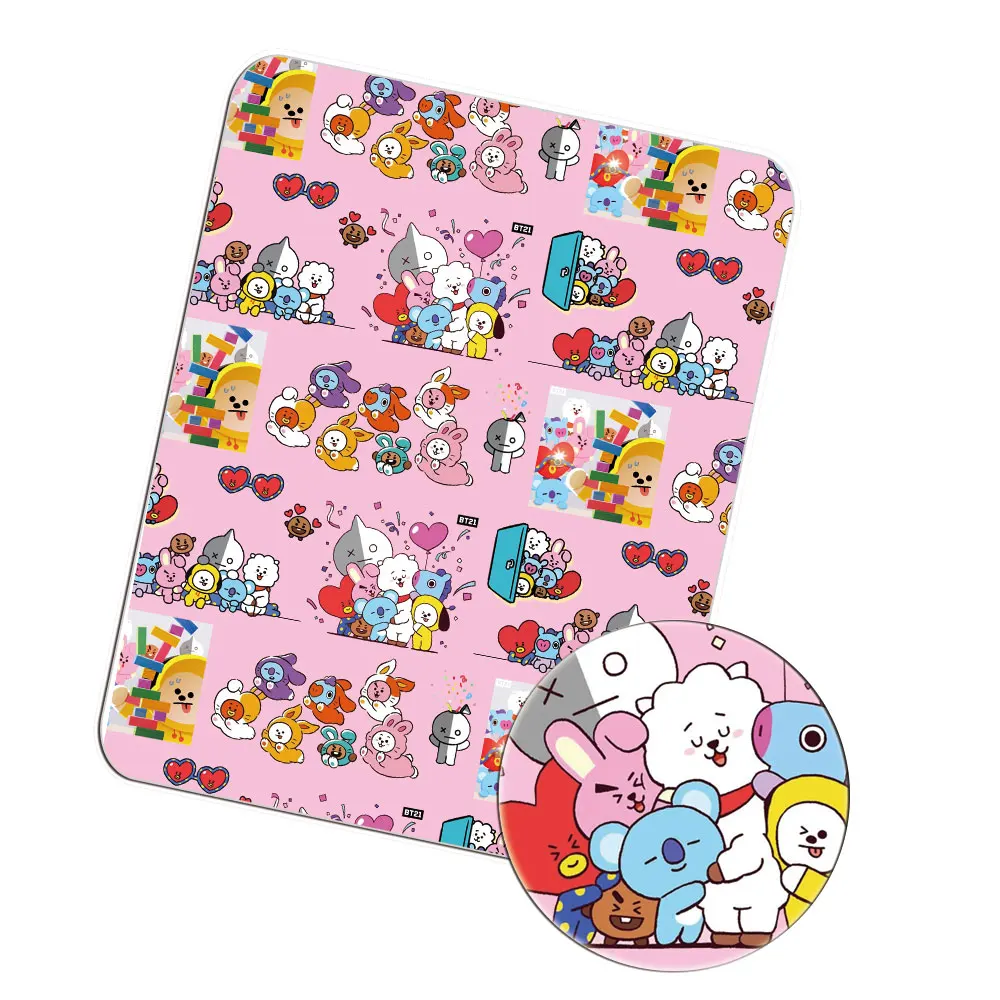 50*145Cm Cartoon Bedrukt Mini Meisjes Polyester Katoenen Stof Voor Tissue Naaien Quilten Stoffen Handwerk Materiaal Diy