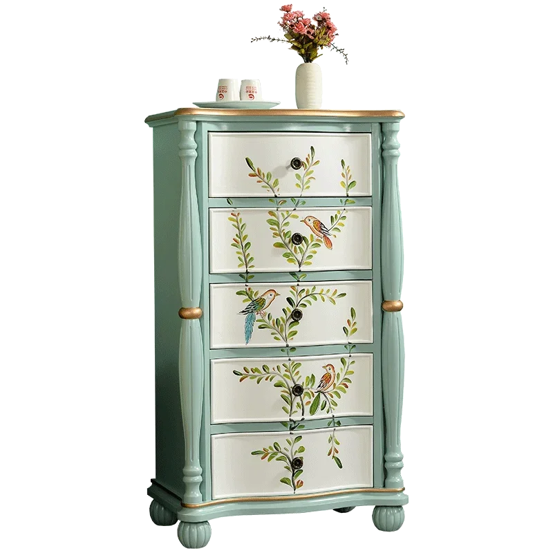 

American bedroom chest of drawers, living room cabinet, locker, painted dining side cabinet, European storage drawer cabinet