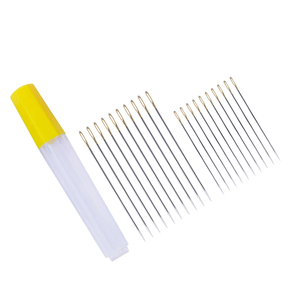 

20Pcs Stitching Needle Set Carbon Steel Rust-Resistant for Crochet Knitting Sewing Embroidery Crafts