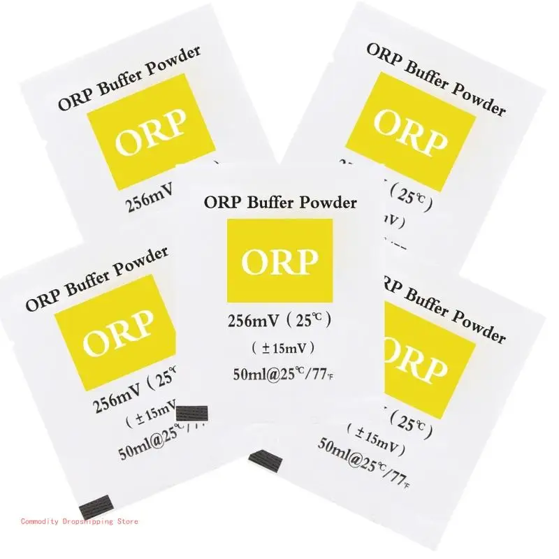 5pcs Upgraded ORP Buffer Solution Powder for ORP Tester Meter 256mV Correction Powder Measure Calibration Liquid Durable