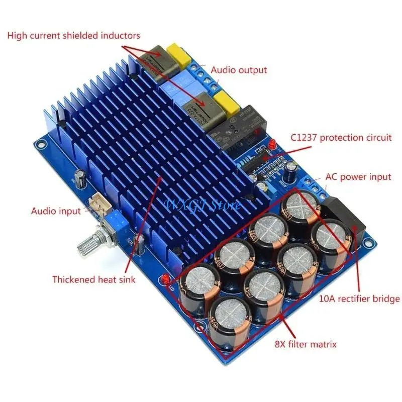 

37JE TDA8954 Class D Power Amplifier 210W+210W Passive Speaker Sound Amplifier
