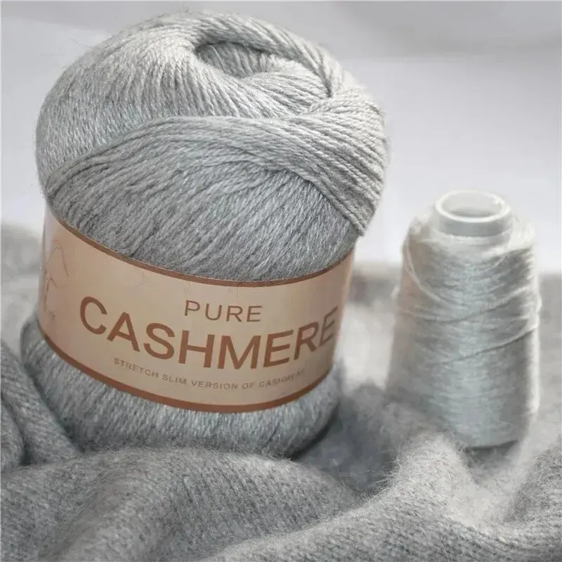 Cashmere Yarn for Crocheting 3-Ply Worsted Pure Mongolian Warm Soft Weaving Fuzzy Knitting Cashmere Hand Yarn Thread 1 PCs