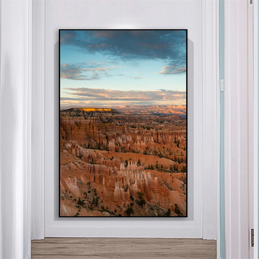 Nature Landscape Poster Bryce Canyon National Park Sunrise Prints Southwestern Utah Canvas Painting Home Living Room Decoration