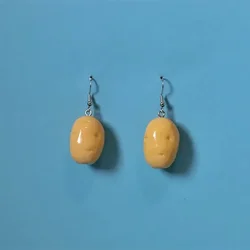 Potato Dangles Earrings Miniature Food Acrylic Imitation Food Earrings Kawaii Drop Earrings Dollhouse Food
