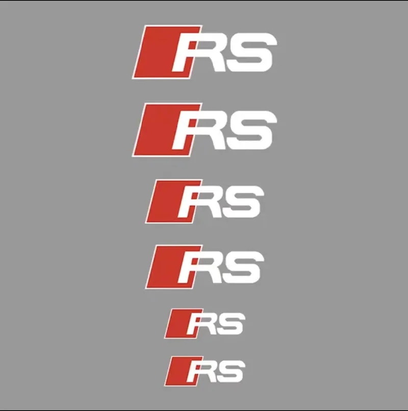 PVC-Auto-Bremssattel-Aufkleber für Audi S Line A1 A3 A4 A6 A7 Q3 Q5 Q7 RS3 RS5 Hitzebeständige Aufkleber Auto-Zubehör Quattro-Logo
