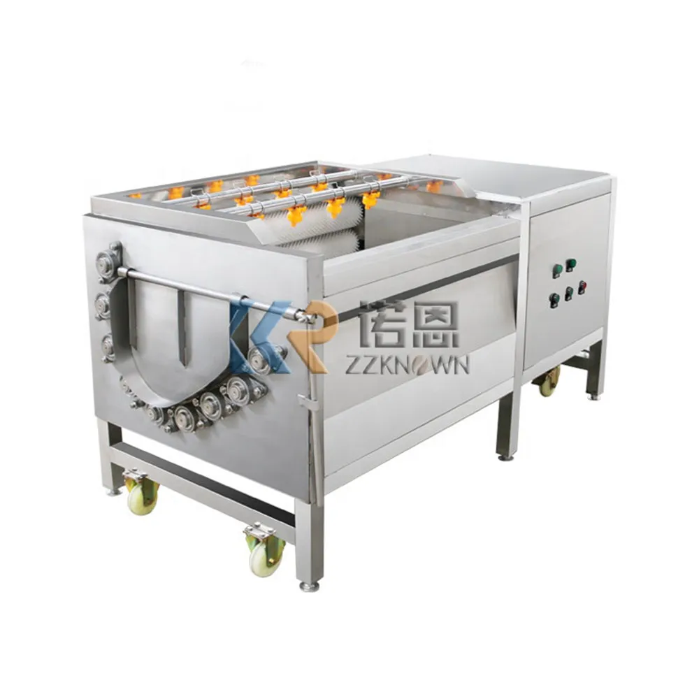 

Continuous Brush Cassava Potato Taro Carrot Washing And Potato Peeling Machine Brush Roll Vegetable Peeler and Washer