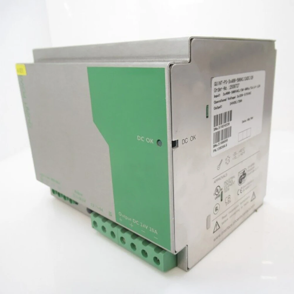 2938727 QUINT-PS-3X400-500AC/24DC/20 QUINT POWER 24VDC/20A Switching Power Supply ทํางานได้ดีคุณภาพสูง Fast Ship
