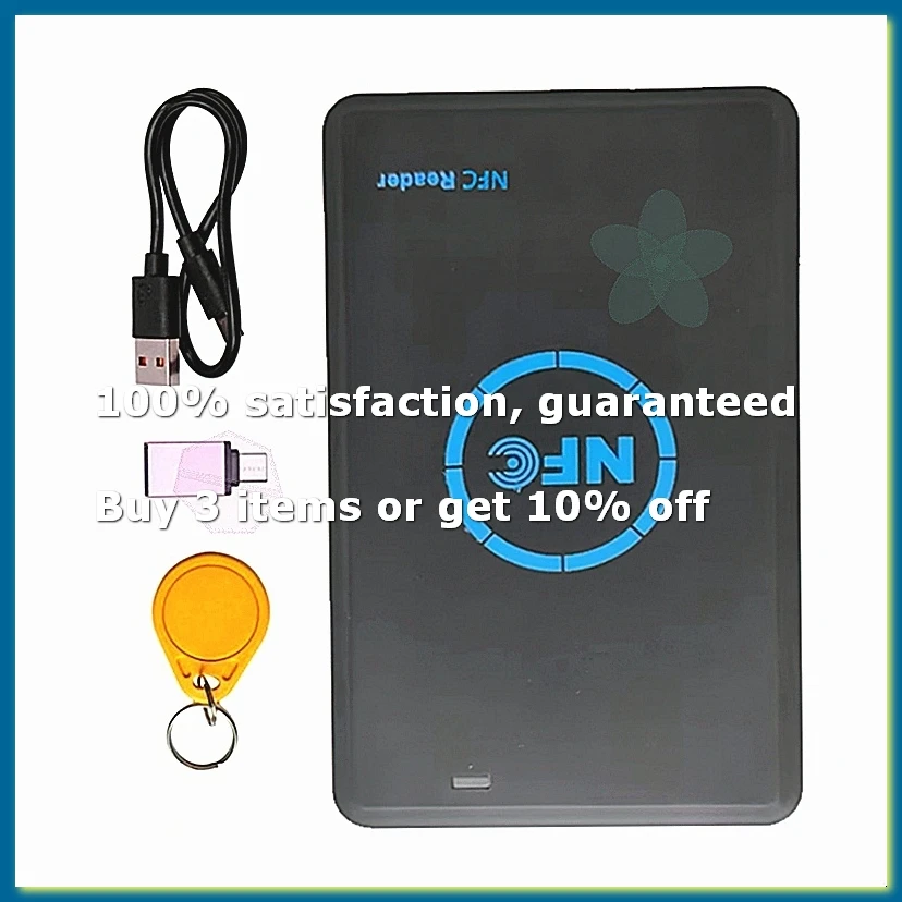 5-Band NFC Smart Chip Reader/Writer+1XUID Keychain 125K 13.56M Copier HID Duplicator Tag Clone ID IC Keychain Key Copy-WDL
