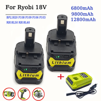 6000mAh For RYOBI P108 18V One+ Plus Battery 18 Volt Lithium-Ion Power Tools P104 P107 RB18L50 RB18L20 P108