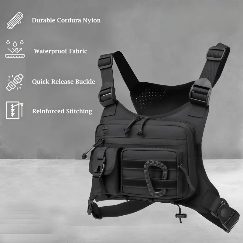 

Lightweight Running Chest Pack No Water Bladder Hiking Outdoor Activities Marathon Bicycle Race Breathable Adjustable Straps