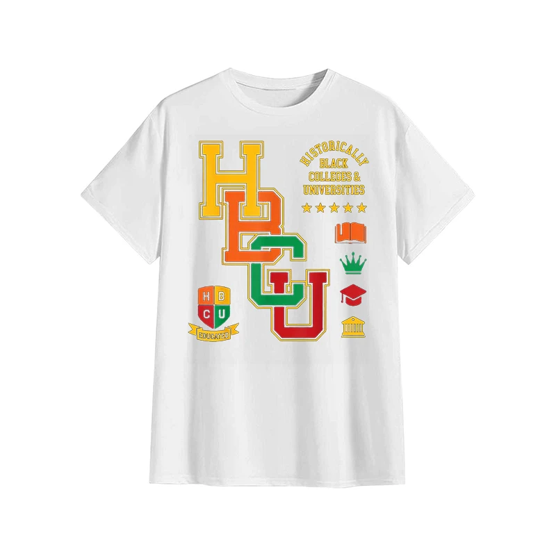 

Футболка HBCU (Black History College and University), мягкая и дышащая, удобная и повседневная спортивная футболка из чистого хлопка с круглым вырезом