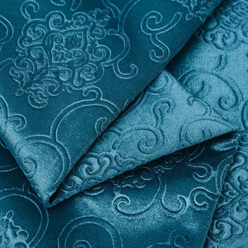 3D Embossed Thick Velour Fabric By Meters for Sofa Curtains Pillows Cushion DIY Sewing Furniture Upholstery Cloth European Style view 4