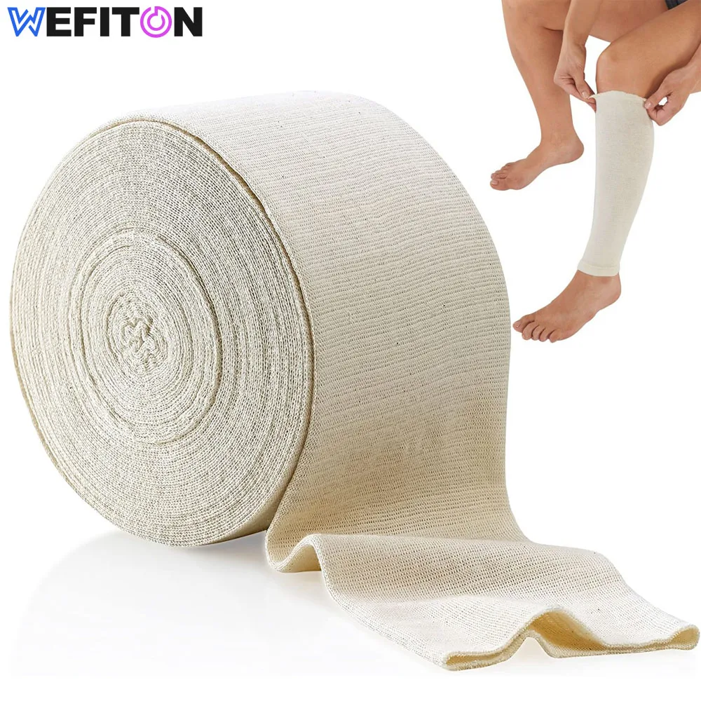 10M Elastic Tubular Support Bandage Size,Natural Color for Large Knee Support Bandage -Medium to Large Thigh, Cotton Spandex