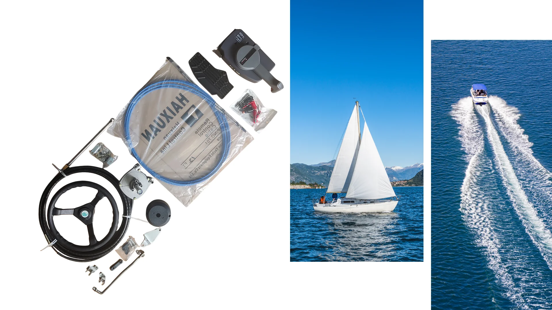 

Блок дистанционного управления, трос дроссельной заслонки, комплект рулевой системы для лодки, комплект для Yamaha Hidea Parsun, 2-тактный, 30 л.с., аксессуары для подвесного мотора