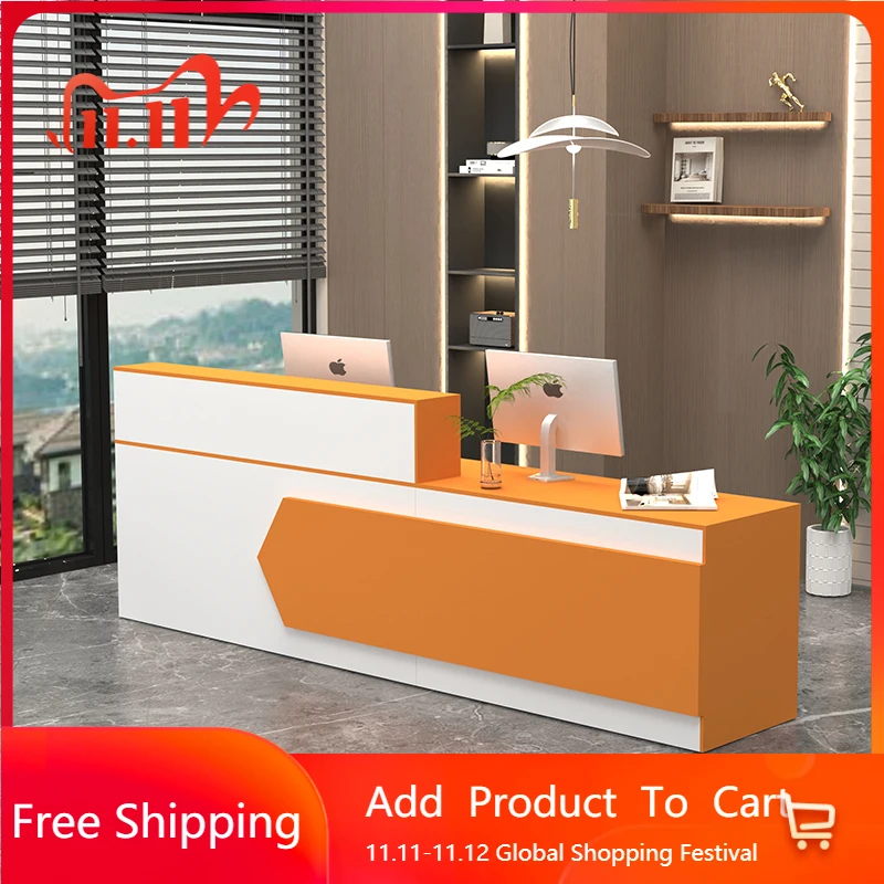 

Terrace Simple Reception Desk Beauty Salon Small Office Bar Counter Luxury Design Office Balcão De Receção Trendy Furniture
