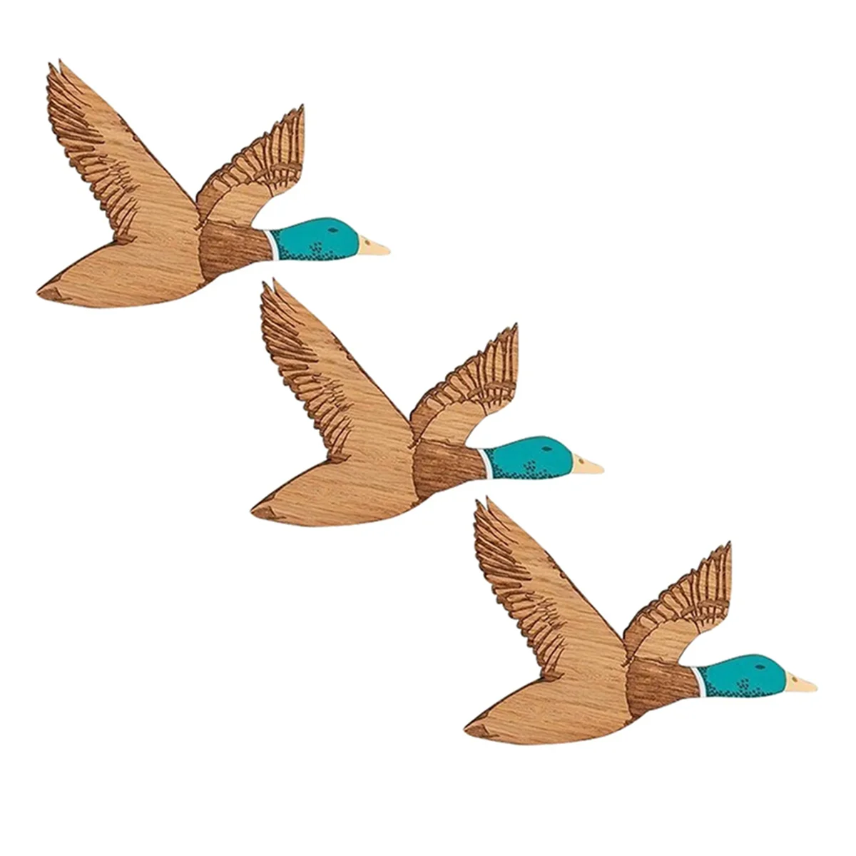 

Feiya настенный подвесной 3 шт. Деревянные утки Настенный декор для спальни Деревенская ферма Резное деревянное настенное искусство для комнаты, кухни, офиса