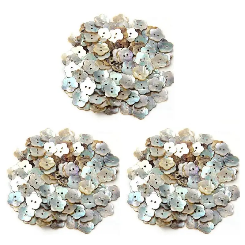

ABJI-300X, 15Mm Pearl Buttons Mother Of Pearl Shell Flower Button