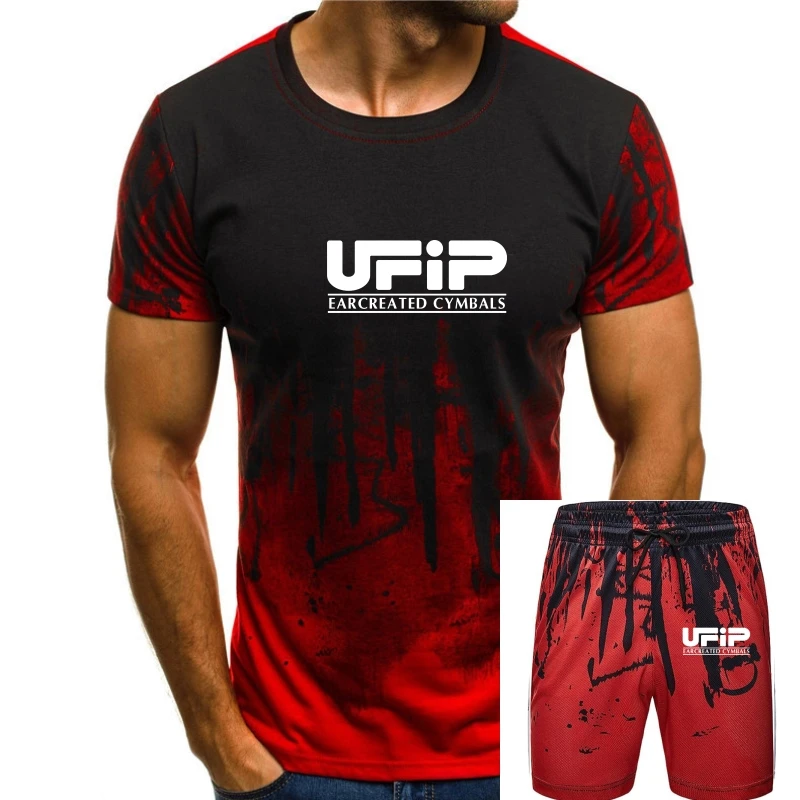 

Футболка Ufip Cymbals Logo, популярные музыкальные футболки, готовая черно-белая футболка S 3Xl