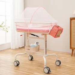 Hospital newborn car, air controlled transparent crib, movable with mosquito net, baby bed