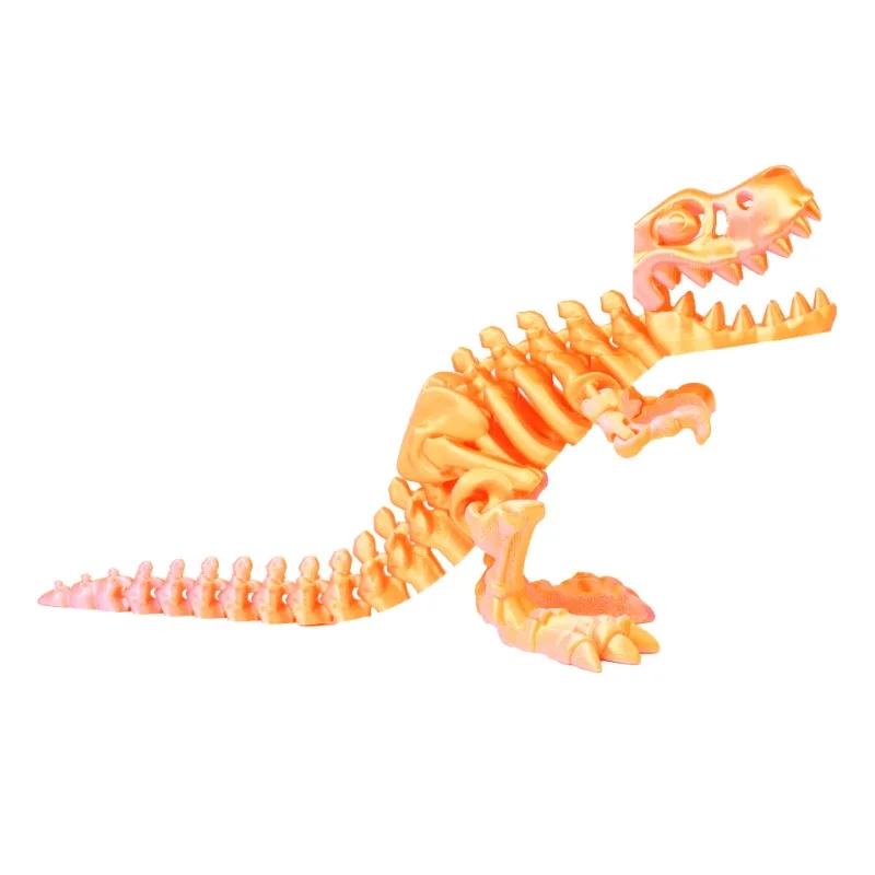 طباعة ثلاثية الأبعاد مفاصل مرنة ومتحركة Tyrannosaurus Rex ديناصور الهيكل العظمي التنين التحول حلية اليدوية هدية ديكور