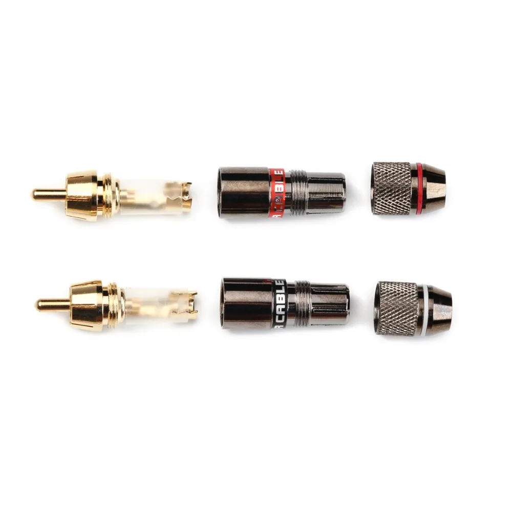 12 sztuk Monster wtyczka bananowa złącze RCA 6mm 24K pozłacany kabel głośnikowy adapter audio złącze przewodu wtyk męski RCA — zdjęcie 6