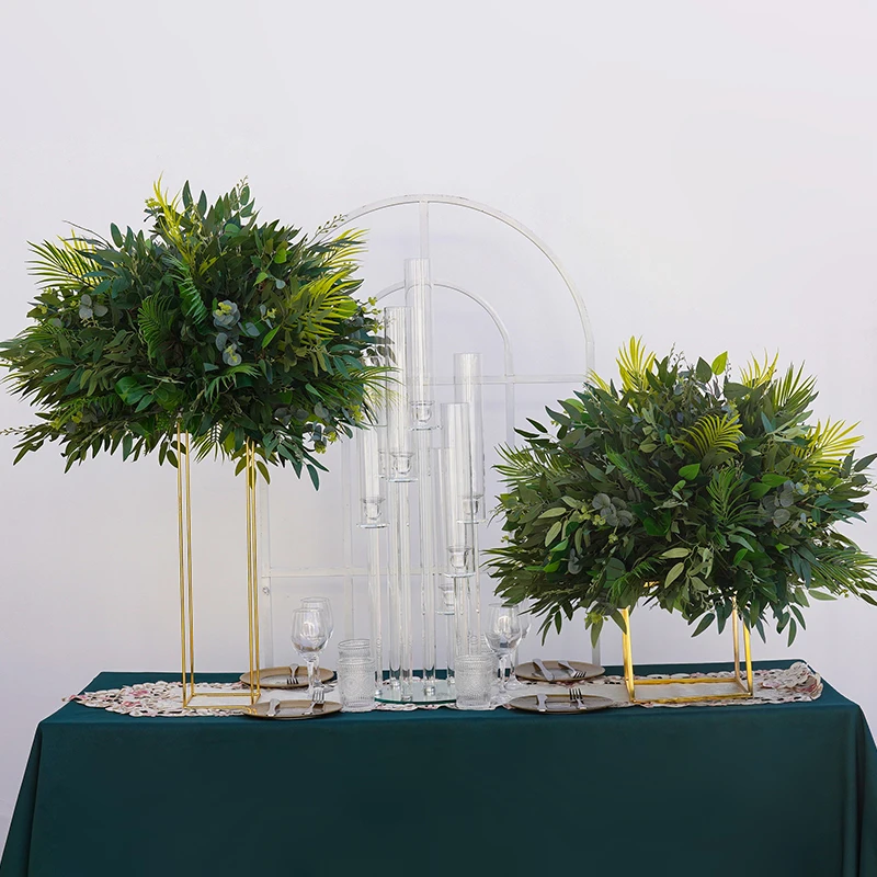Centre de table de mariage feuille plante verte 70cm