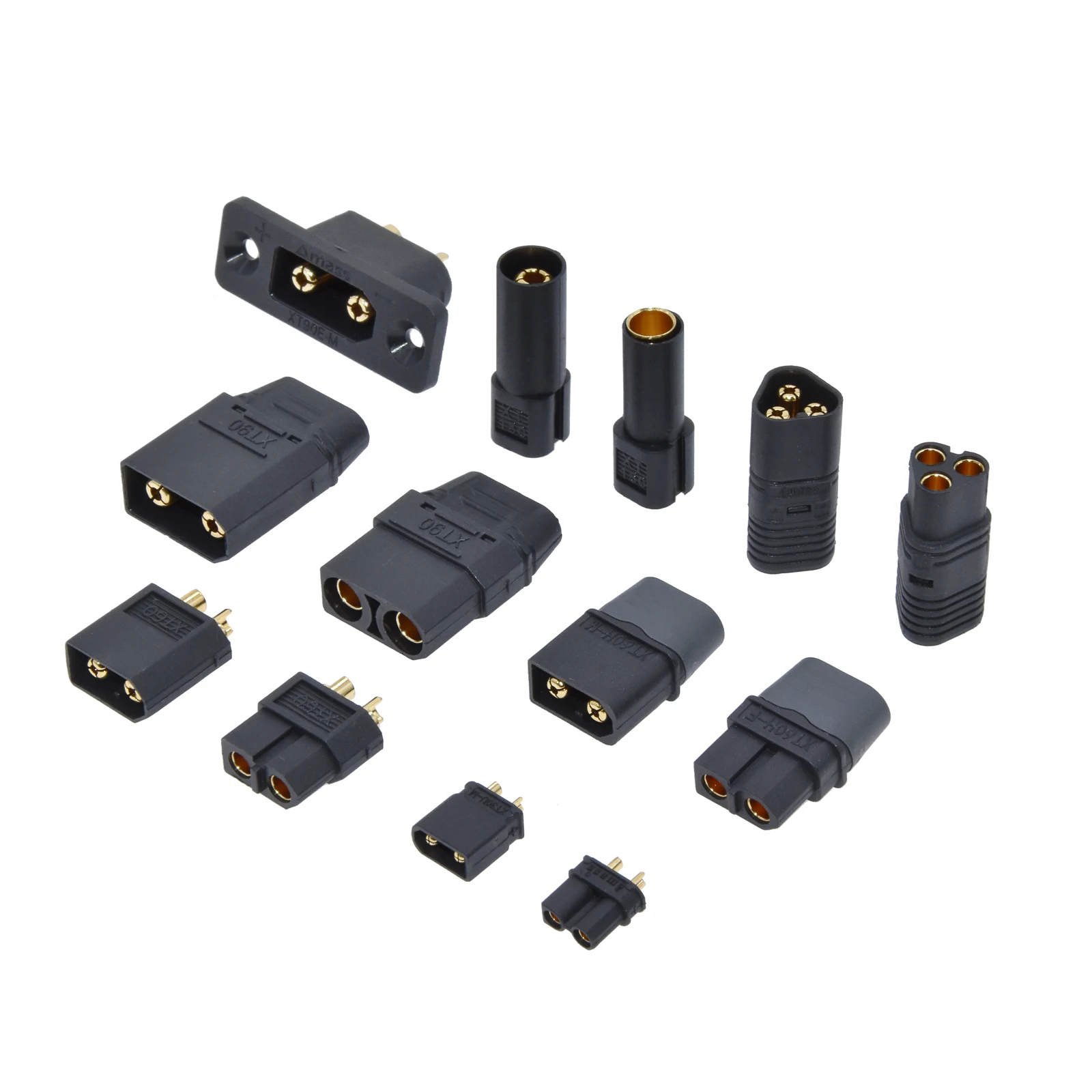 5pcs Amass XT30 XT60H XT90 XT150 Plug  Black connector male female high currentfor RC LiPo Battery Aircraft Drones